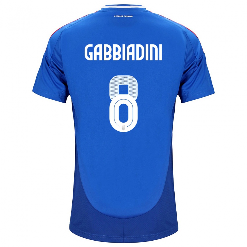 Homem Camisola Itália Melania Gabbiadini #8 Azul Principal 24-26 Camisa Brasil