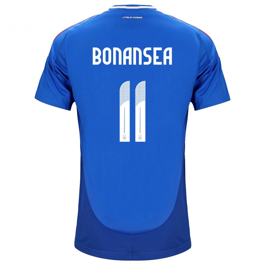 Homem Camisola Itália Barbara Bonansea #11 Azul Principal 24-26 Camisa Brasil