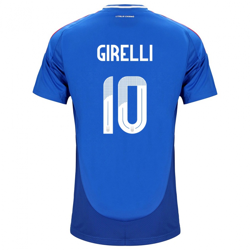 Homem Camisola Itália Cristiana Girelli #10 Azul Principal 24-26 Camisa Brasil