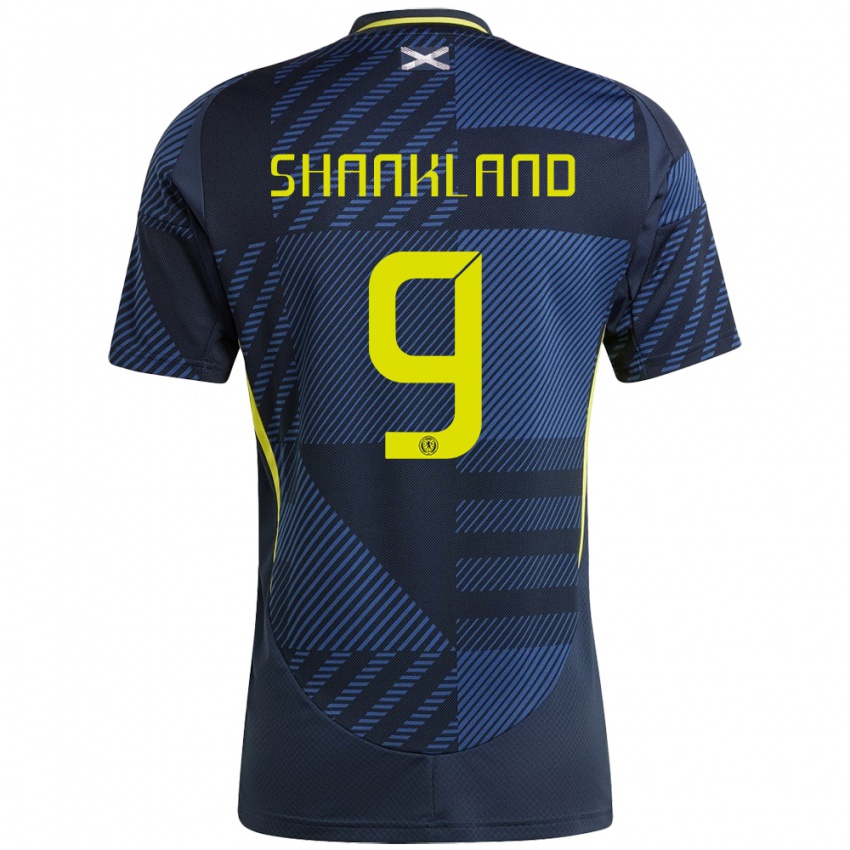 Homem Camisola Escócia Lawrence Shankland #9 Azul Escuro Principal 24-26 Camisa Brasil