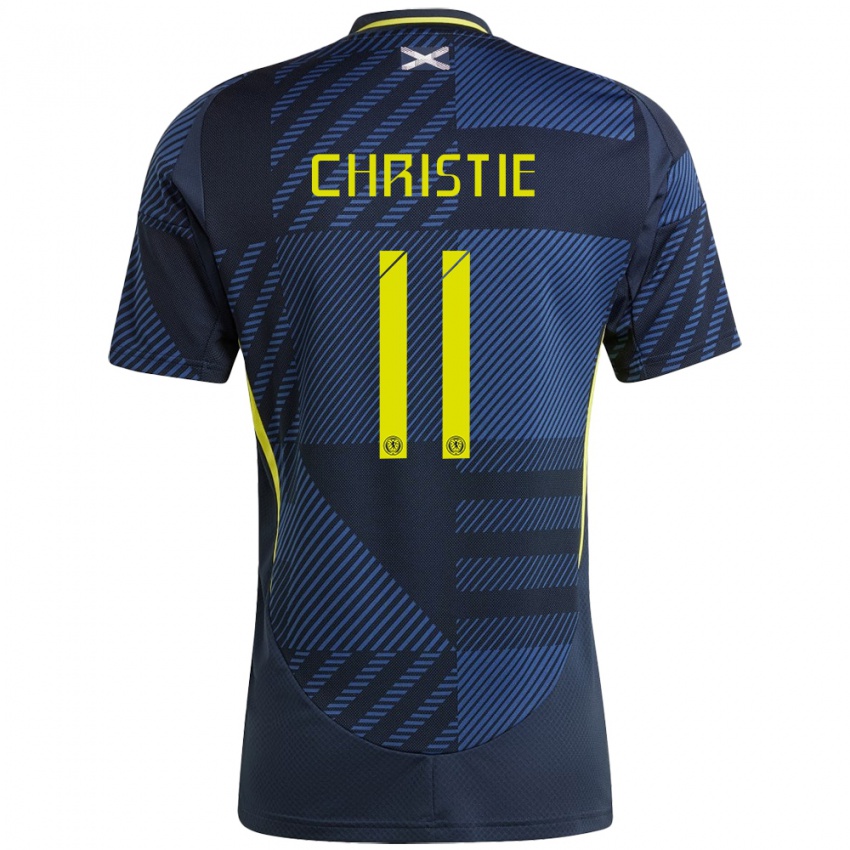 Homem Camisola Escócia Ryan Christie #11 Azul Escuro Principal 24-26 Camisa Brasil