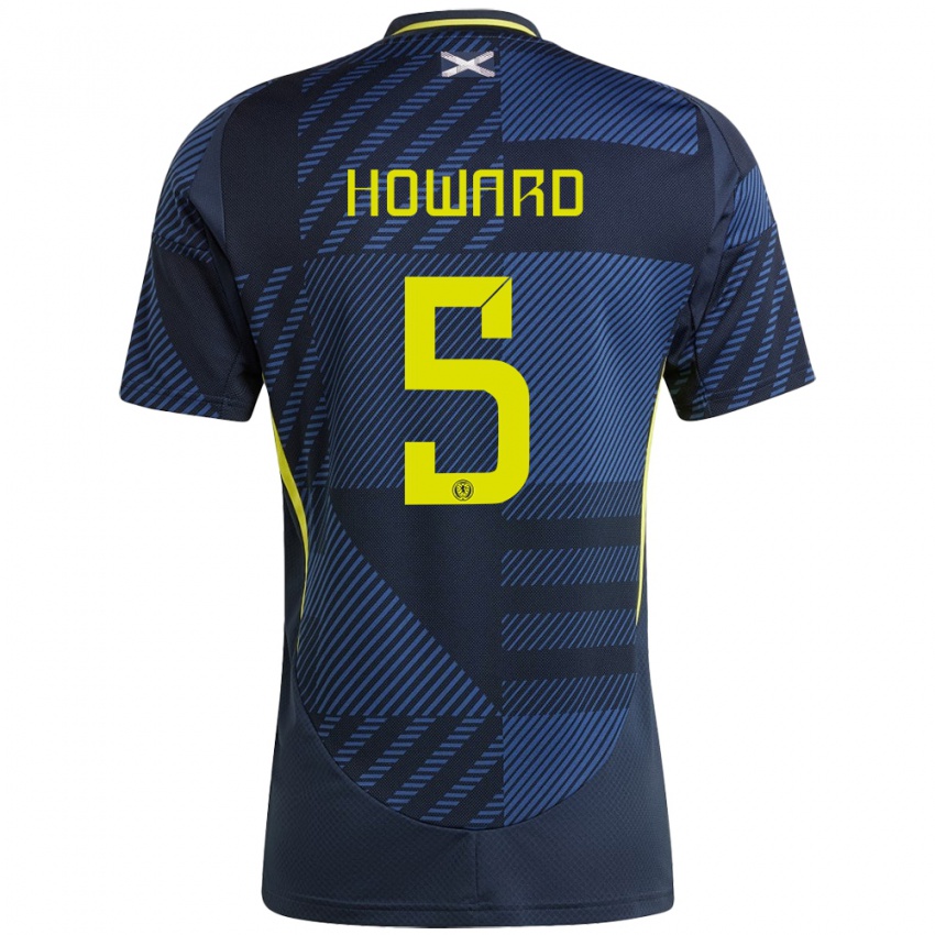 Homem Camisola Escócia Sophie Howard #5 Azul Escuro Principal 24-26 Camisa Brasil