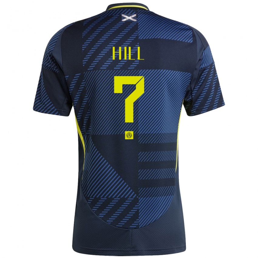 Homem Camisola Escócia Kathryn Hill #0 Azul Escuro Principal 24-26 Camisa Brasil