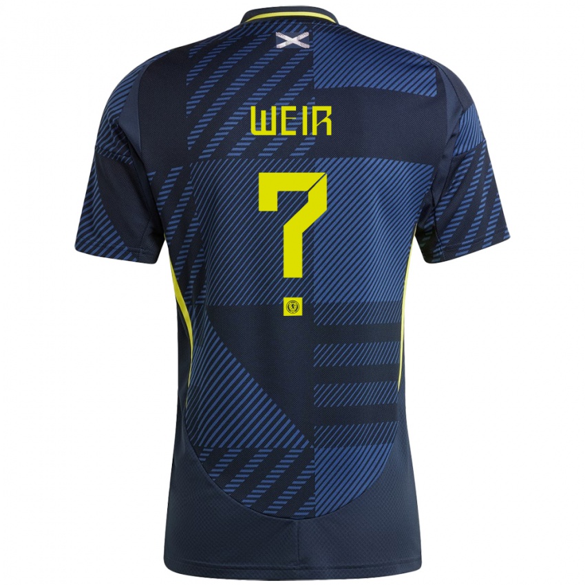 Homem Camisola Escócia Caroline Weir #0 Azul Escuro Principal 24-26 Camisa Brasil