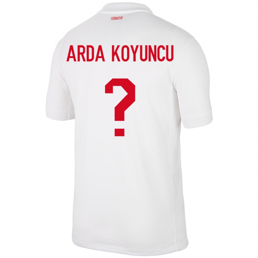 Homem Camisola Turquia Efe Arda Koyuncu #0 Branco Principal 24-26 Camisa Brasil