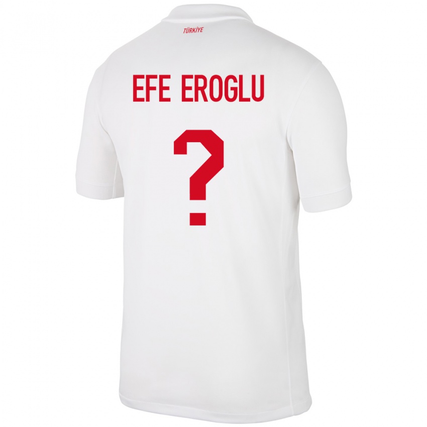 Homem Camisola Turquia Cem Efe Eroğlu #0 Branco Principal 24-26 Camisa Brasil