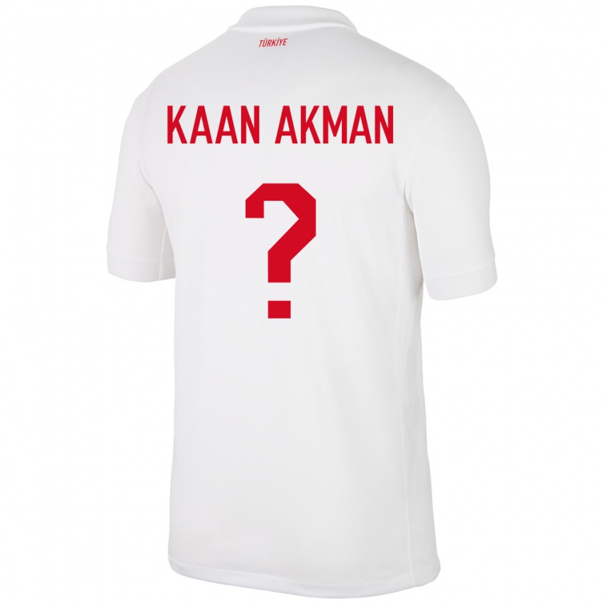 Homem Camisola Turquia Ege Kaan Akman #0 Branco Principal 24-26 Camisa Brasil