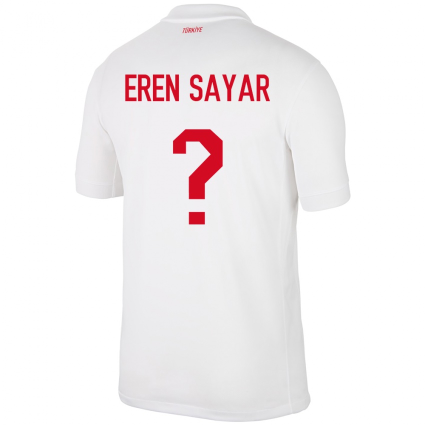 Homem Camisola Turquia Emin Eren Sayar #0 Branco Principal 24-26 Camisa Brasil