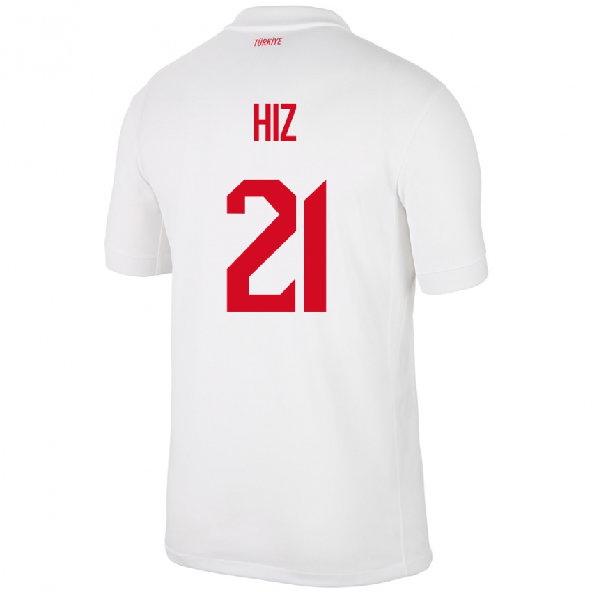 Homem Camisola Turquia Gülbin Hız #21 Branco Principal 24-26 Camisa Brasil