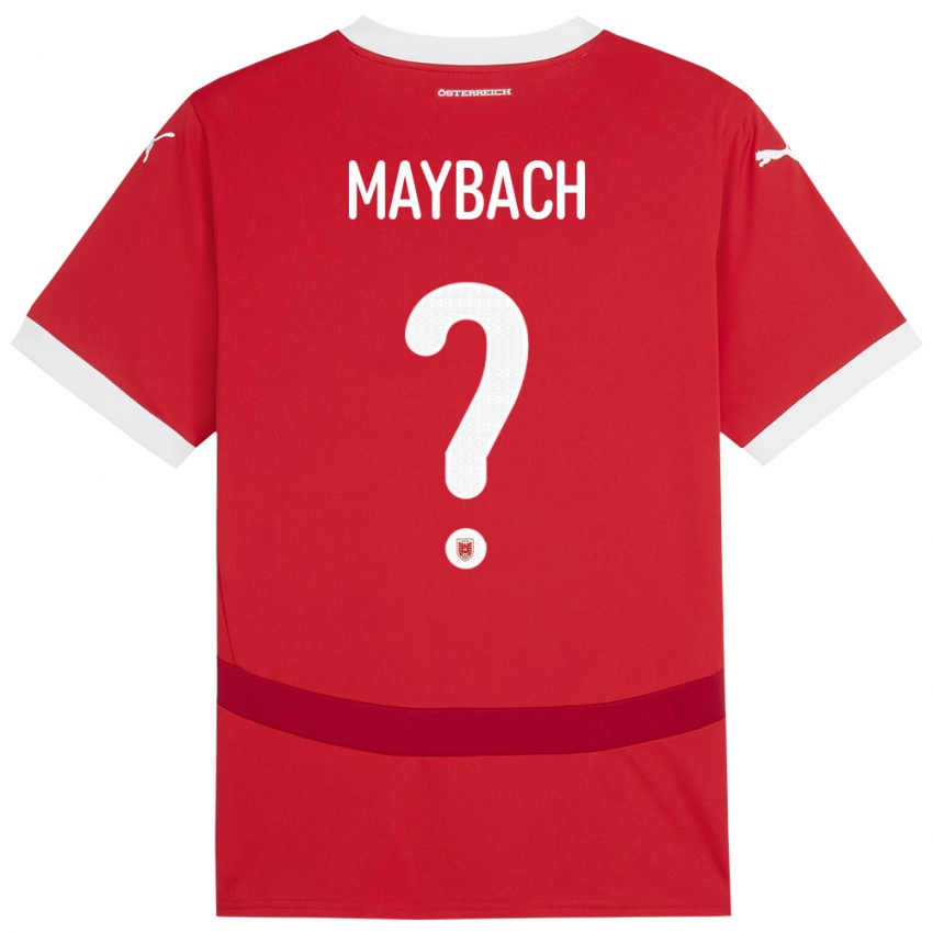 Homem Camisola Áustria Philipp Maybach #0 Vermelho Principal 24-26 Camisa Brasil