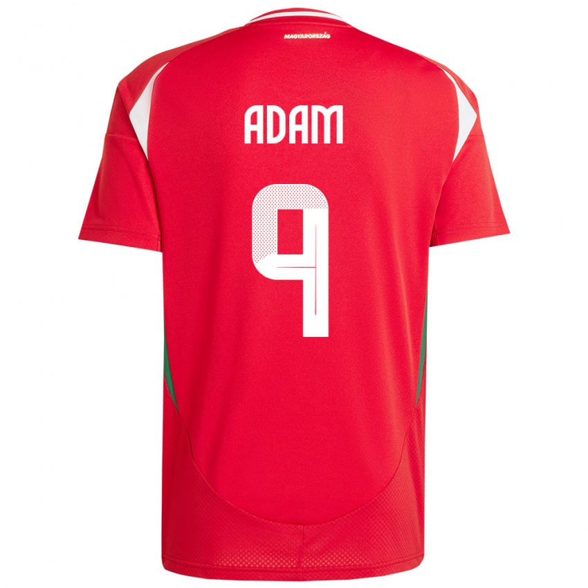 Homem Camisola Hungria Martin Ádám #9 Vermelho Principal 24-26 Camisa Brasil