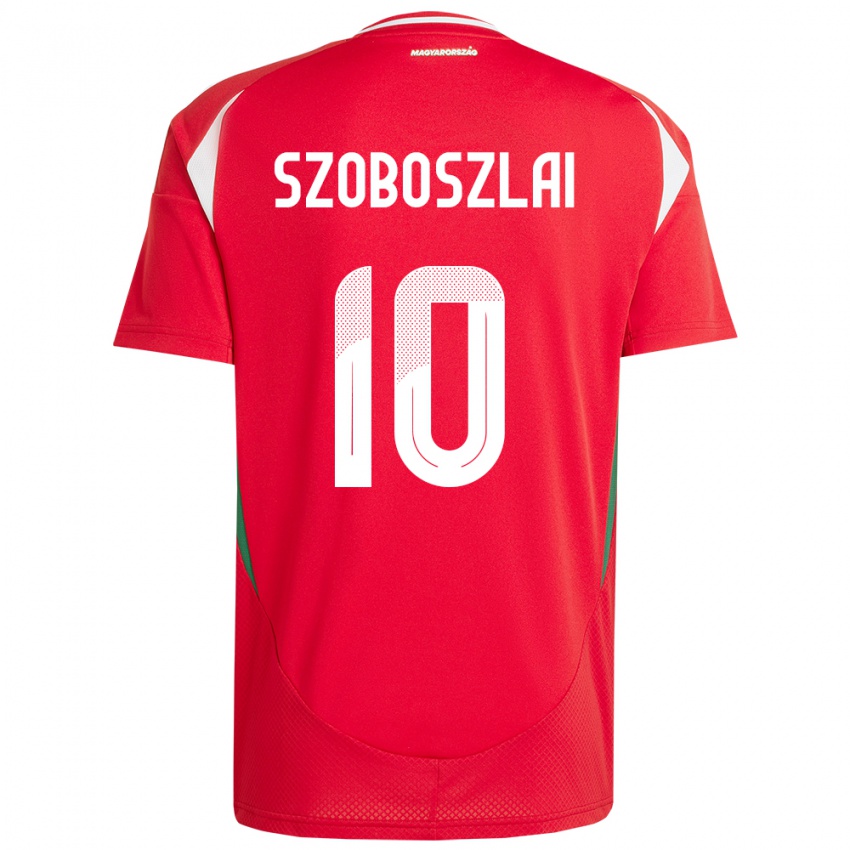 Homem Camisola Hungria Dominik Szoboszlai #10 Vermelho Principal 24-26 Camisa Brasil