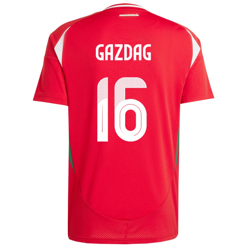 Homem Camisola Hungria Dániel Gazdag #16 Vermelho Principal 24-26 Camisa Brasil