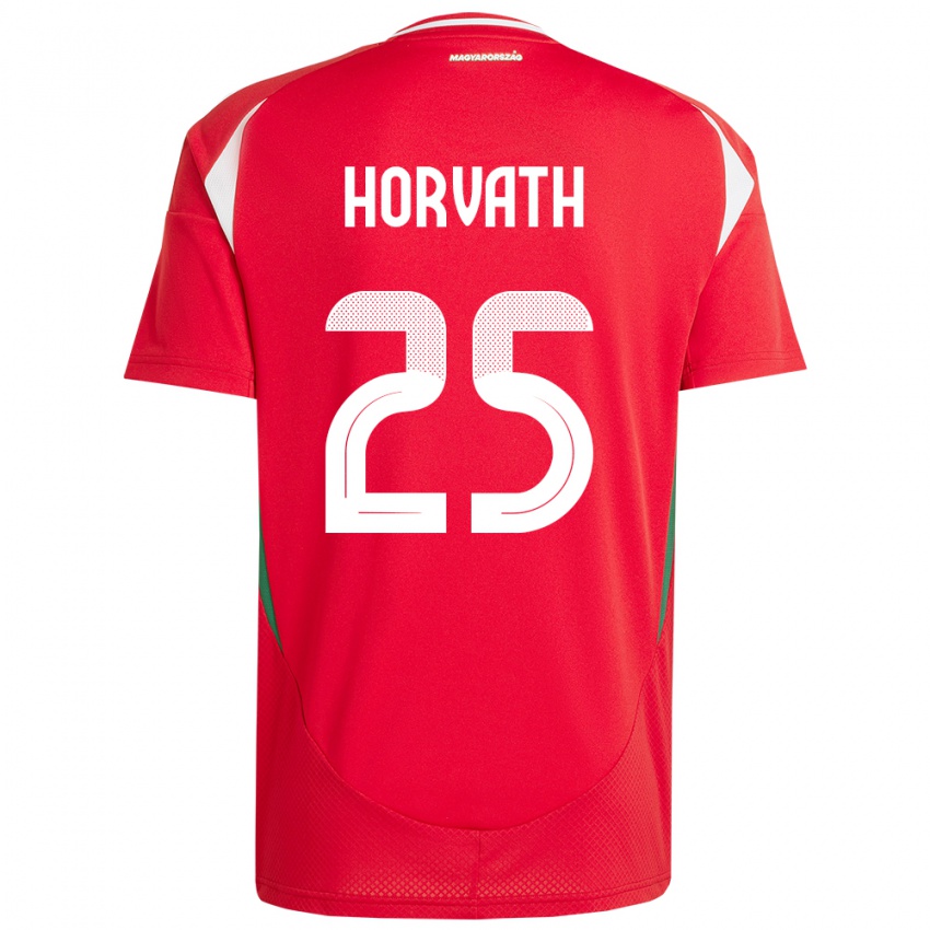 Homem Camisola Hungria Krisztofer Horváth #25 Vermelho Principal 24-26 Camisa Brasil