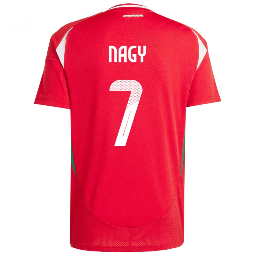 Homem Camisola Hungria Fanni Nagy #7 Vermelho Principal 24-26 Camisa Brasil