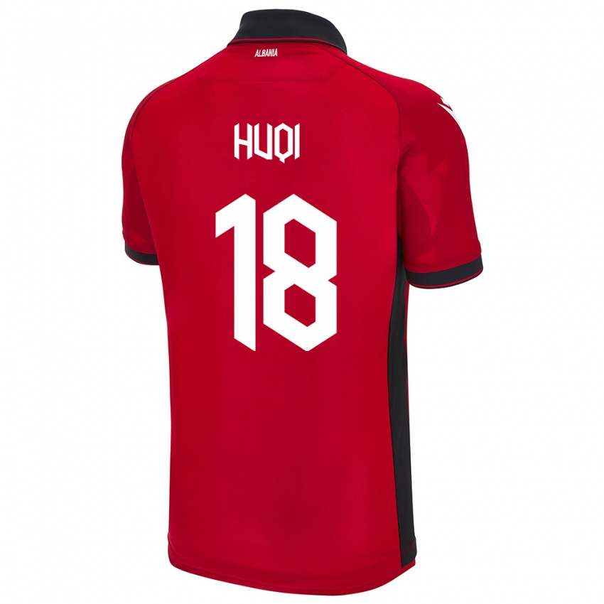 Homem Camisola Albânia Mattia Huqi #18 Vermelho Principal 24-26 Camisa Brasil