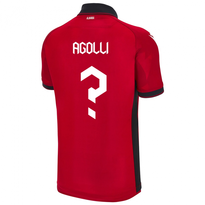 Homem Camisola Albânia Endri Agolli #0 Vermelho Principal 24-26 Camisa Brasil
