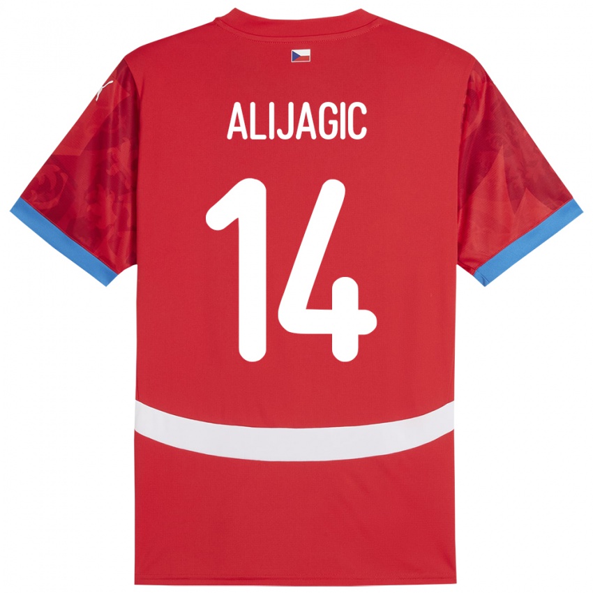 Homem Camisola República Checa Denis Alijagic #14 Vermelho Principal 24-26 Camisa Brasil