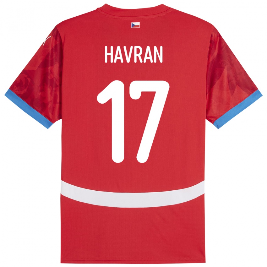 Homem Camisola República Checa Marek Havran #17 Vermelho Principal 24-26 Camisa Brasil