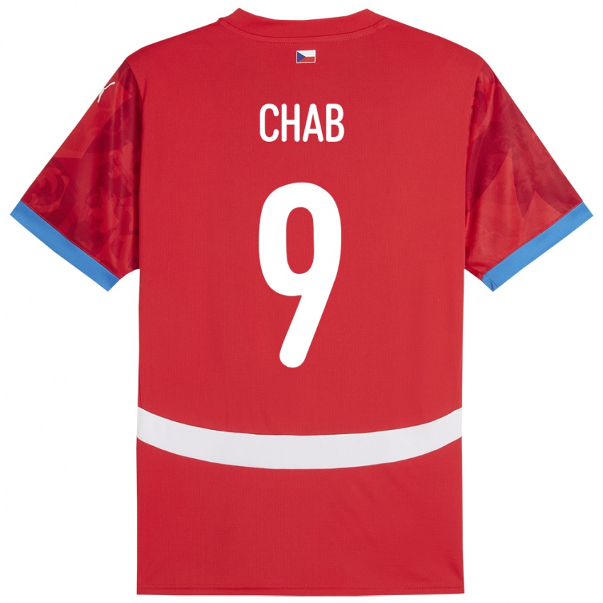 Homem Camisola República Checa Adam Chab #9 Vermelho Principal 24-26 Camisa Brasil