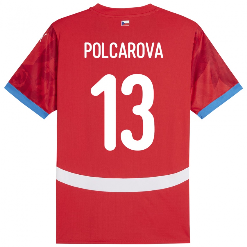 Homem Camisola República Checa Barbora Polcarová #13 Vermelho Principal 24-26 Camisa Brasil