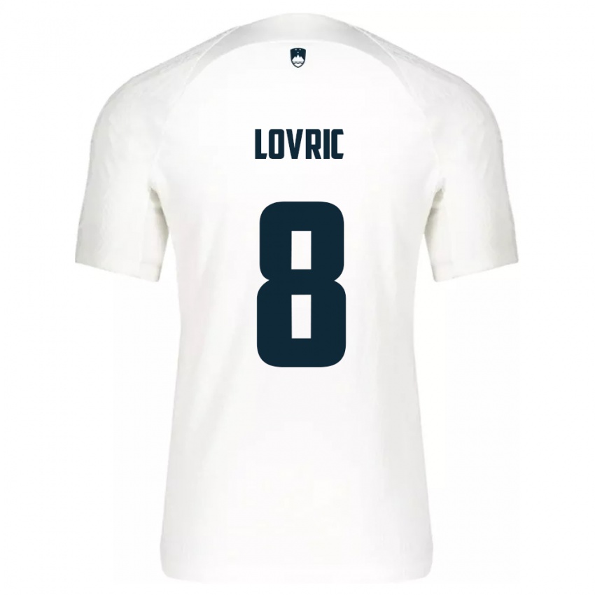 Homem Camisola Eslovênia Sandi Lovric #8 Branco Principal 24-26 Camisa Brasil