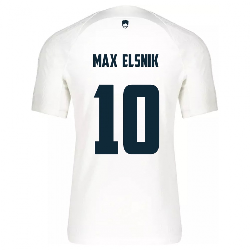 Homem Camisola Eslovênia Timi Max Elsnik #10 Branco Principal 24-26 Camisa Brasil