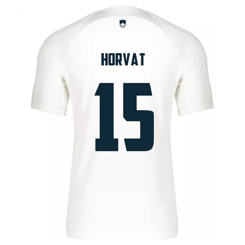 Homem Camisola Eslovênia Tomi Horvat #15 Branco Principal 24-26 Camisa Brasil