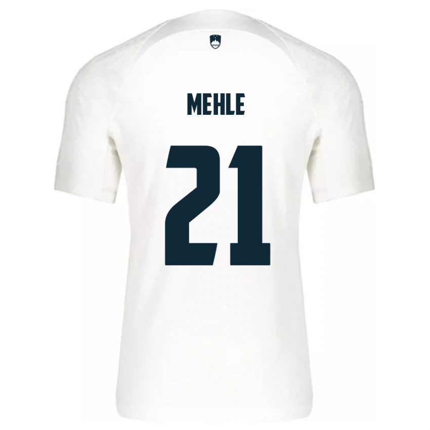 Homem Camisola Eslovênia Matej Mehle #21 Branco Principal 24-26 Camisa Brasil