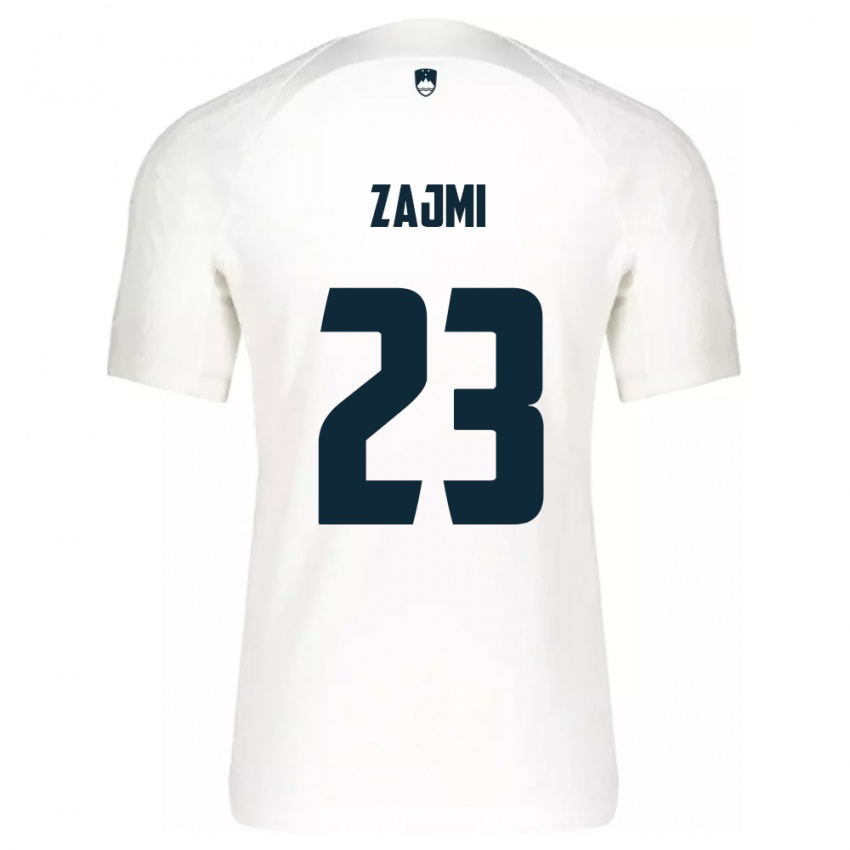 Homem Camisola Eslovênia Luana Zajmi #23 Branco Principal 24-26 Camisa Brasil