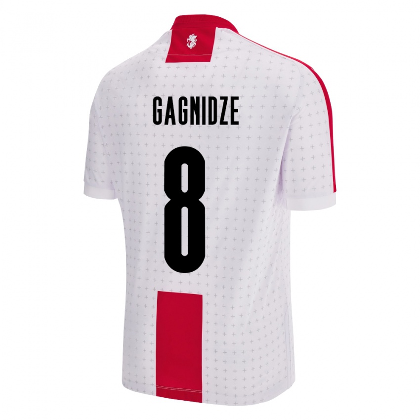 Homem Camisola Geórgia Luka Gagnidze #8 Branco Principal 24-26 Camisa Brasil