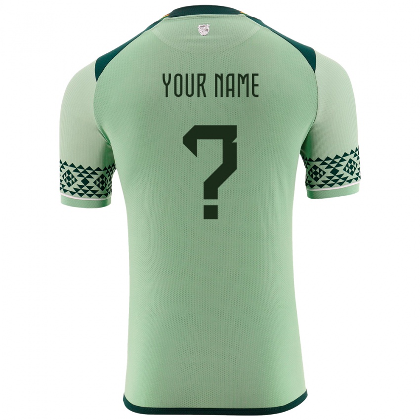 Homem Camisola Bolívia Seu Nome #0 Luz Verde Principal 24-26 Camisa Brasil