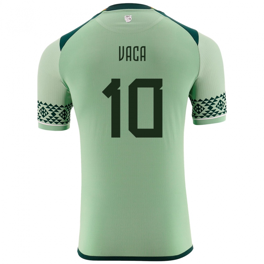 Homem Camisola Bolívia Ramiro Vaca #10 Luz Verde Principal 24-26 Camisa Brasil