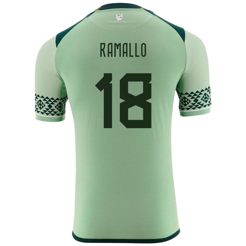 Homem Camisola Bolívia Rodrigo Ramallo #18 Luz Verde Principal 24-26 Camisa Brasil