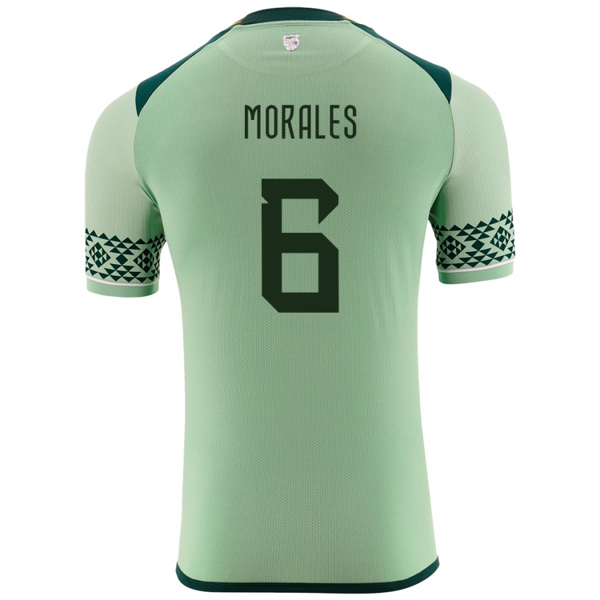 Homem Camisola Bolívia Efraín Morales #6 Luz Verde Principal 24-26 Camisa Brasil