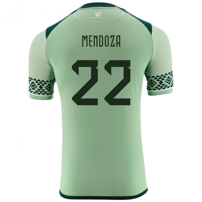 Homem Camisola Bolívia Gonzalo Mendoza #22 Luz Verde Principal 24-26 Camisa Brasil