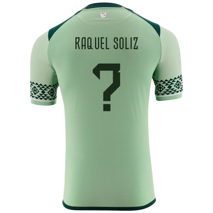 Homem Camisola Bolívia Ruth Raquel Soliz #0 Luz Verde Principal 24-26 Camisa Brasil