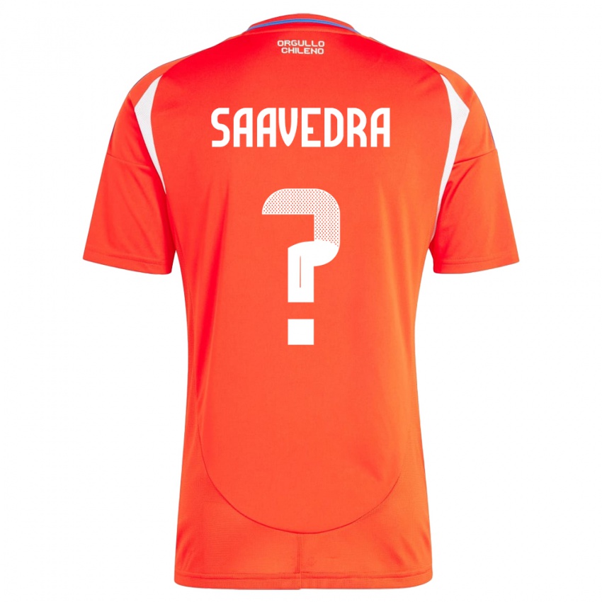 Homem Camisola Chile Danilo Saavedra #0 Vermelho Principal 24-26 Camisa Brasil