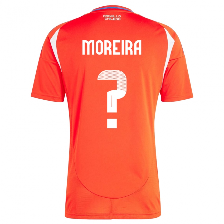 Homem Camisola Chile Vicente Moreira #0 Vermelho Principal 24-26 Camisa Brasil