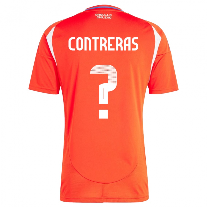 Homem Camisola Chile Mathías Contreras #0 Vermelho Principal 24-26 Camisa Brasil