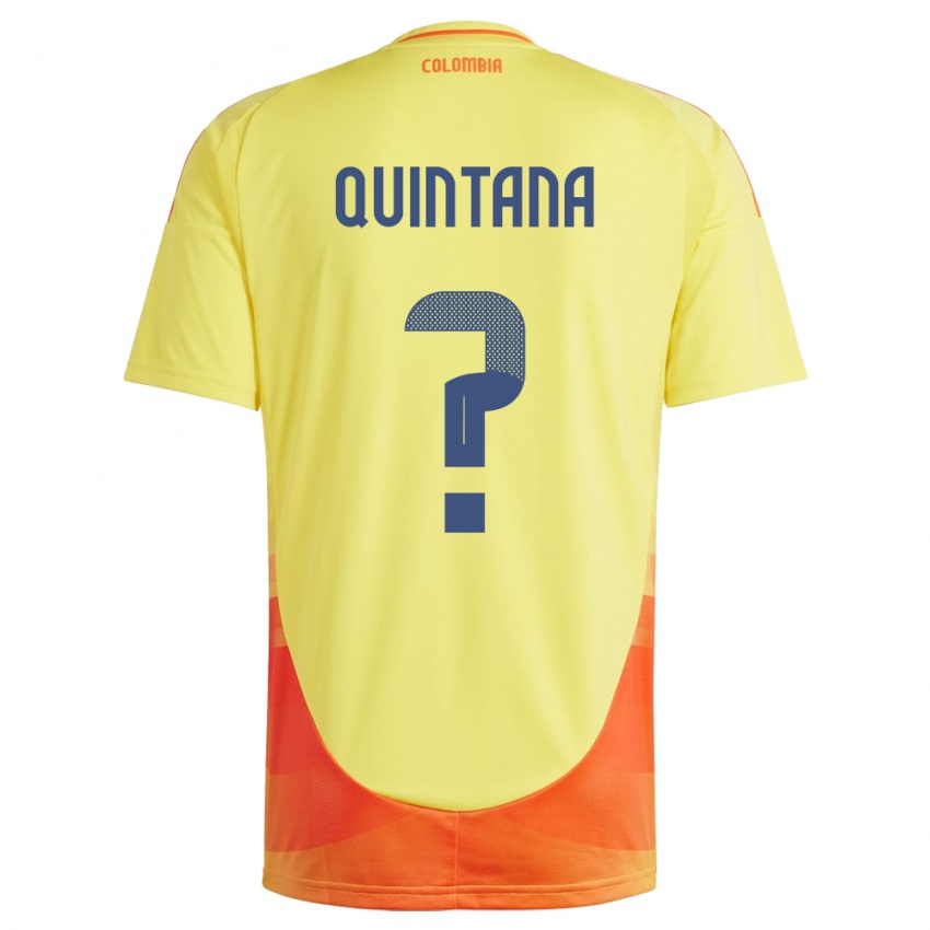 Homem Camisola Colômbia Juan Quintana #0 Amarelo Principal 24-26 Camisa Brasil