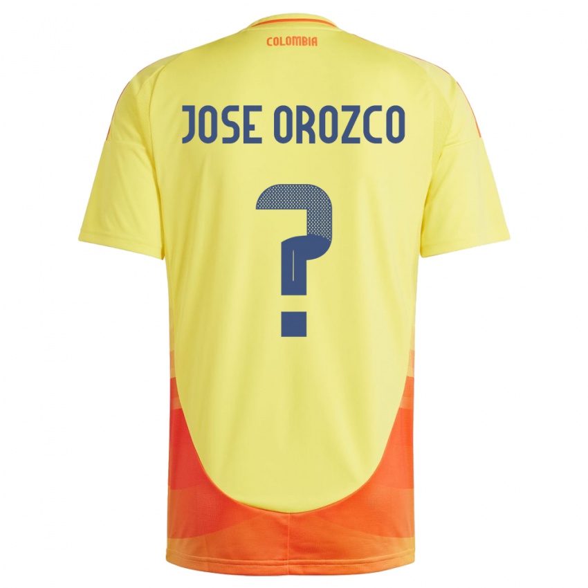 Homem Camisola Colômbia Juan José Orozco #0 Amarelo Principal 24-26 Camisa Brasil