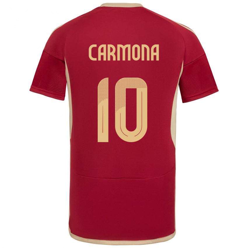 Homem Camisola Venezuela Wikelman Carmona #10 Borgonha Principal 24-26 Camisa Brasil