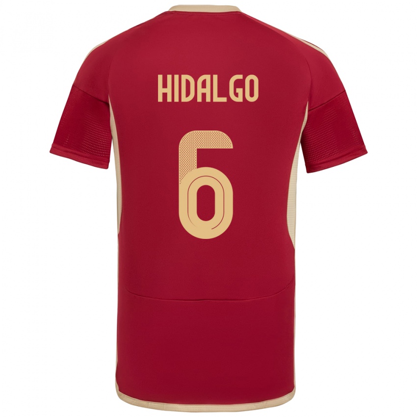 Homem Camisola Venezuela Rai Hidalgo #6 Borgonha Principal 24-26 Camisa Brasil