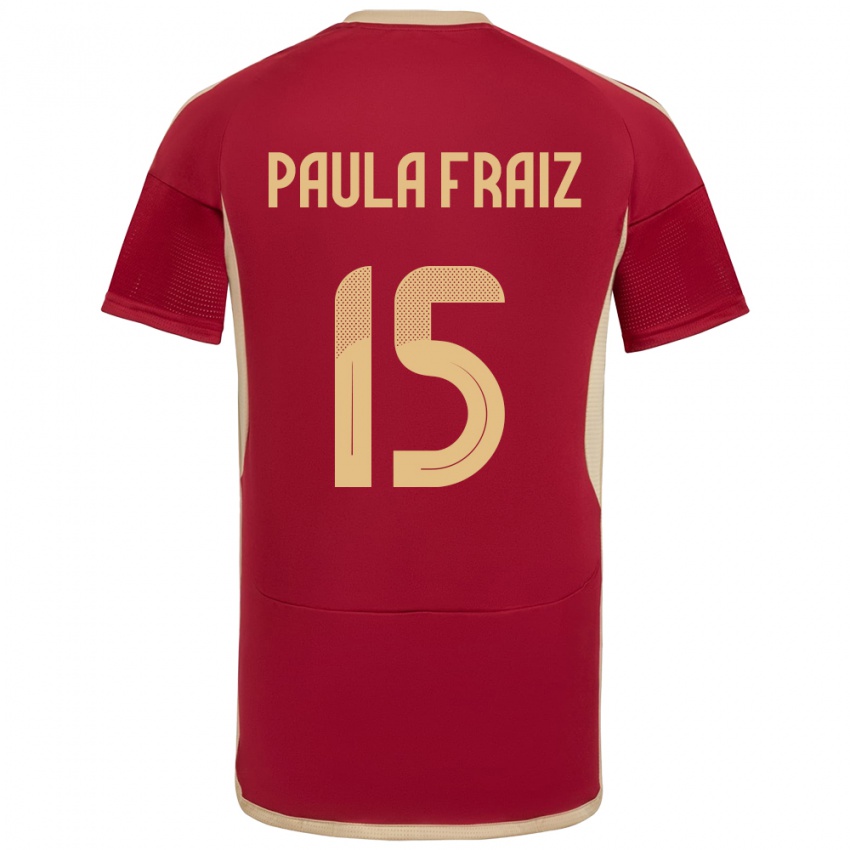 Homem Camisola Venezuela Ana Paula Fraiz #15 Borgonha Principal 24-26 Camisa Brasil