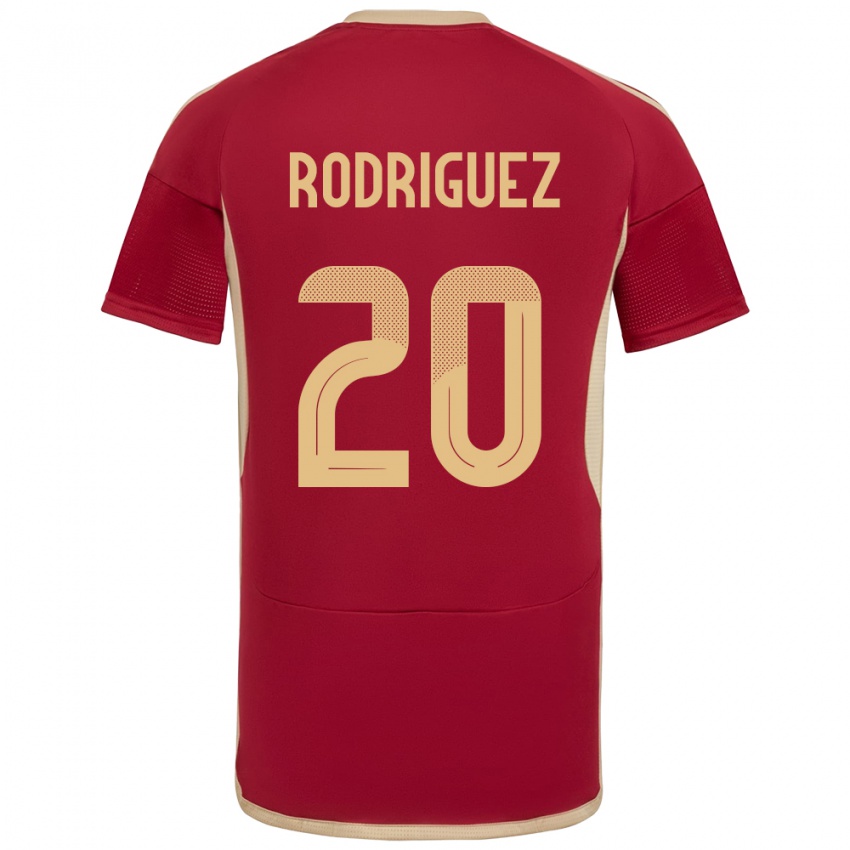 Homem Camisola Venezuela Dayana Rodríguez #20 Borgonha Principal 24-26 Camisa Brasil