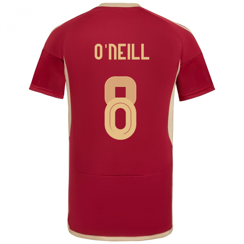 Homem Camisola Venezuela Sonia O'neill #8 Borgonha Principal 24-26 Camisa Brasil