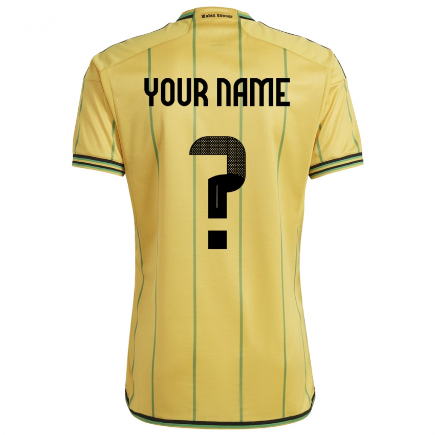 Homem Camisola Jamaica Seu Nome #0 Amarelo Principal 24-26 Camisa Brasil