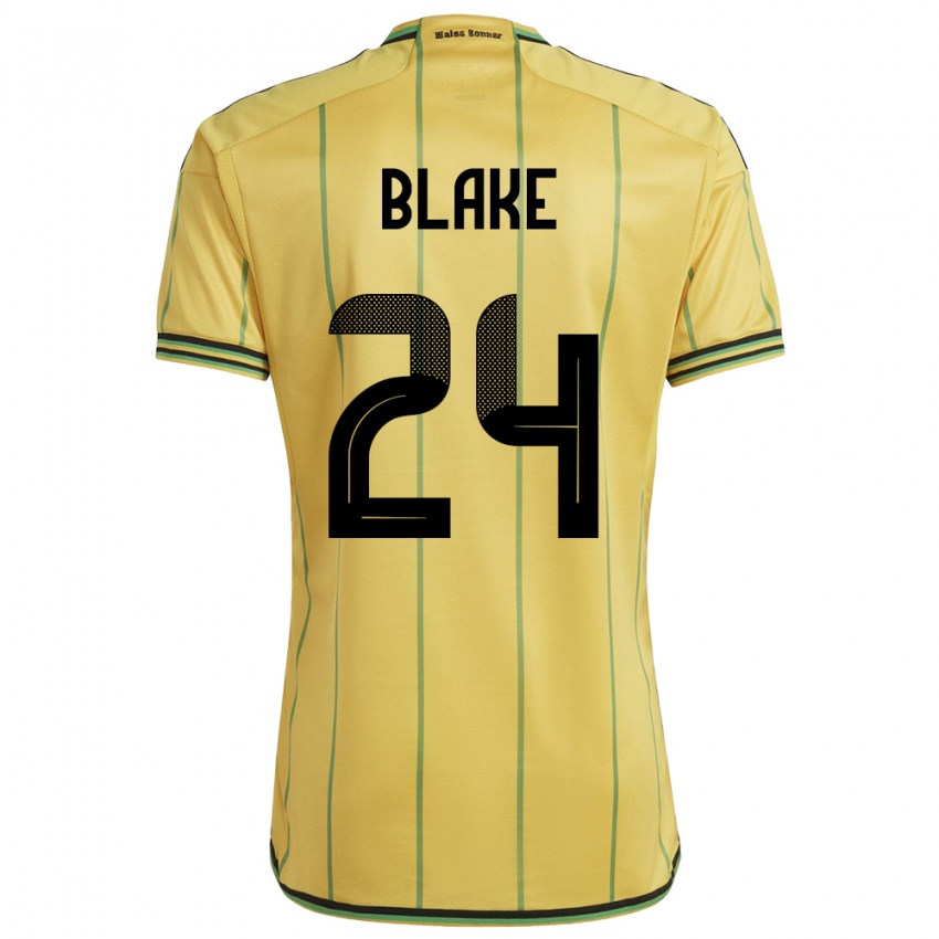 Homem Camisola Jamaica Andre Blake #24 Amarelo Principal 24-26 Camisa Brasil