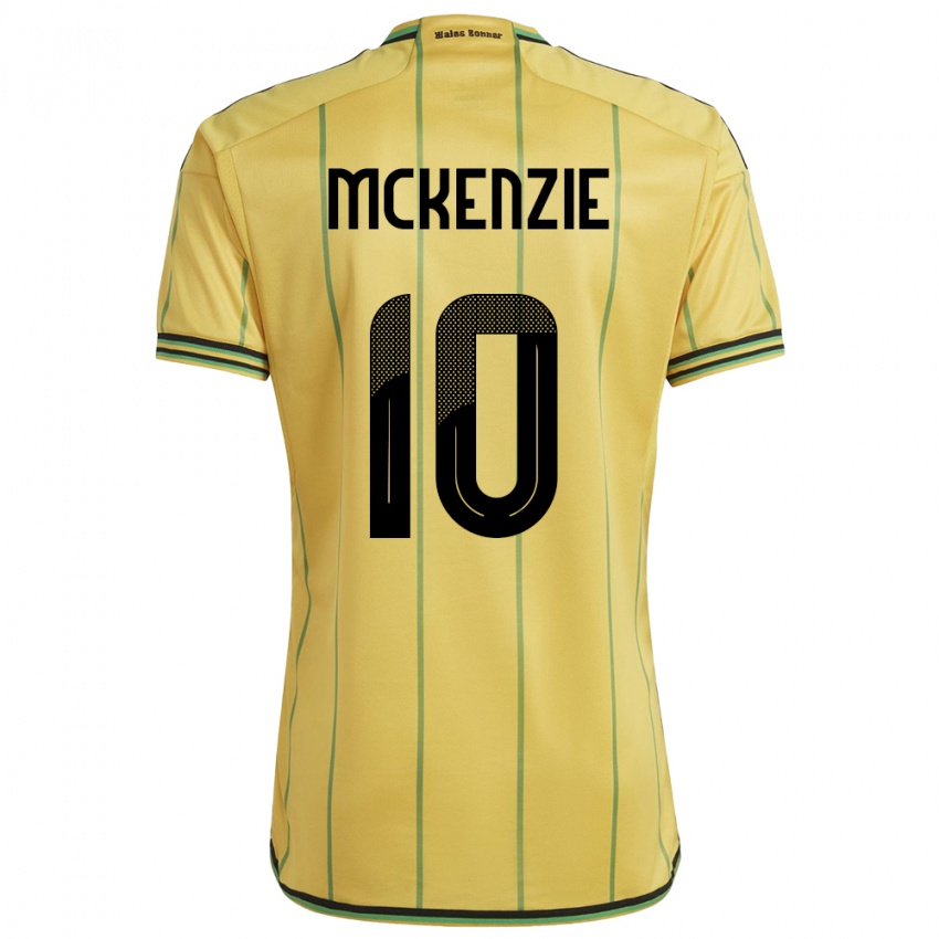 Homem Camisola Jamaica Denzel Mckenzie #10 Amarelo Principal 24-26 Camisa Brasil